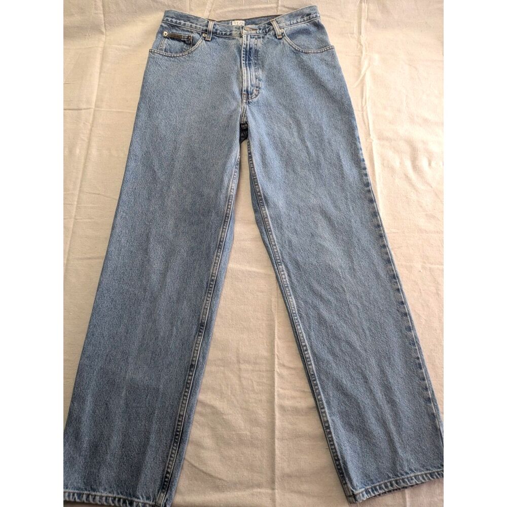 Vintage Calvin Klein Jeans 32 Light Wash Straight Leg Relaxed Fit Y2K Denim